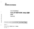 Thumbnail ROHDE & SCHWARZ ZAS SCALAR NETWORK ANALYZER Book II